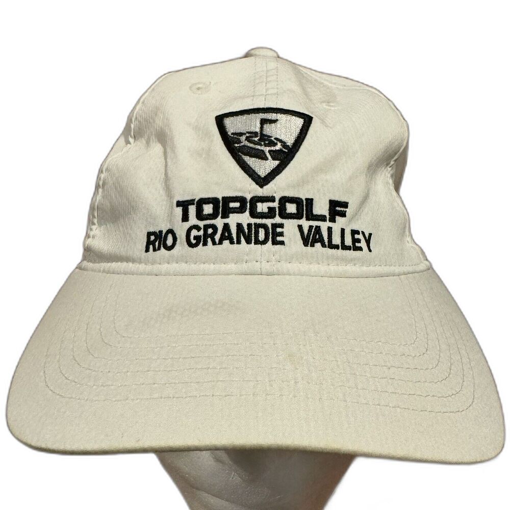 Topgolf Rio Grande Valley Hat White Baseball Cap Embroidered Logo Adjustable